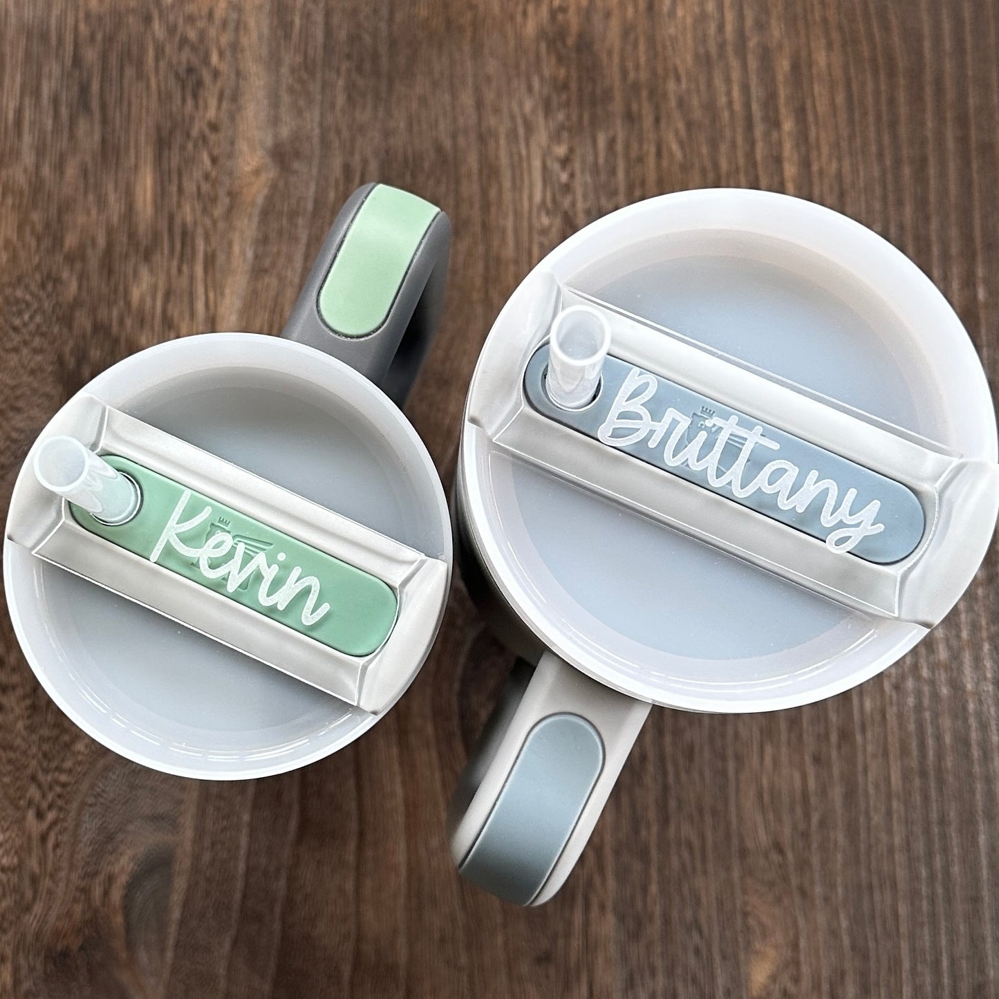 Clear Personalized Cursive Name Plate Tumbler Tag compatible with Stanley Quencher H2.0