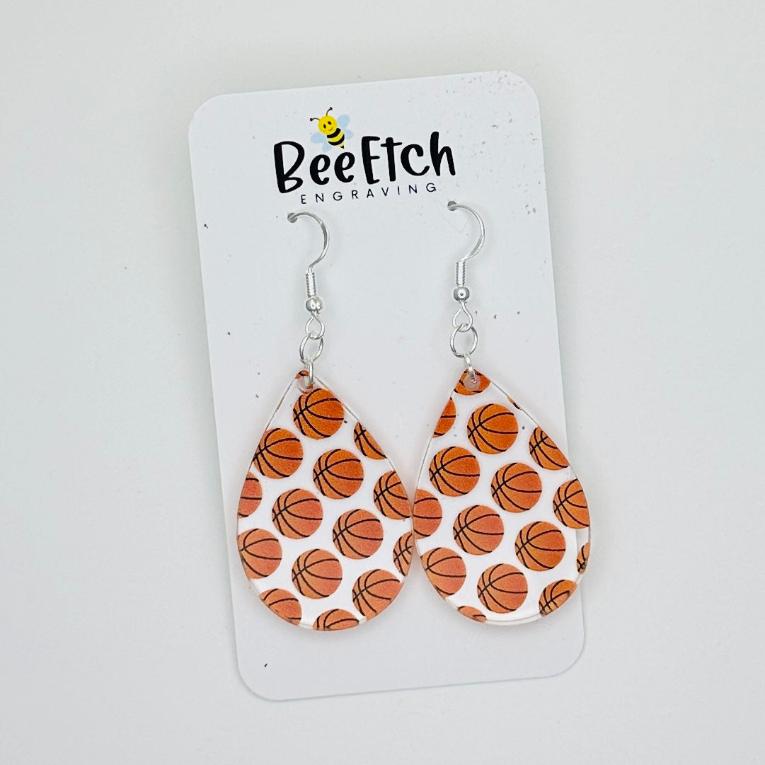 Basketball Katie Teardrop Dangle Earrings