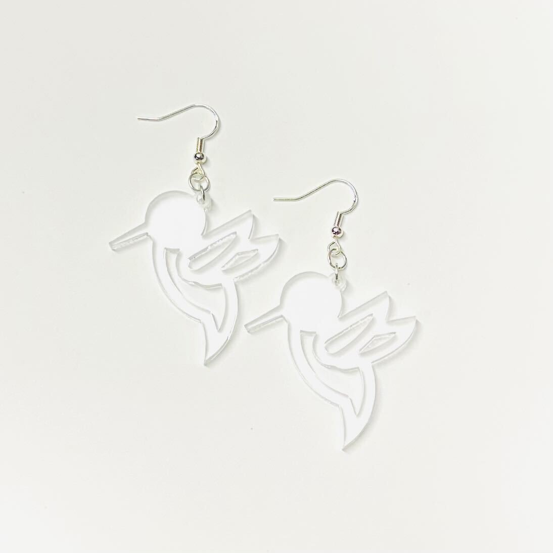 National Hummingbird Day Acrylic Dangle Theme Earrings