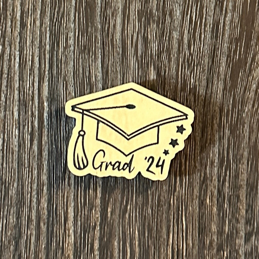 Senior 2024 Graduation Magnets - Cap, Gown, Diploma, Class of '24