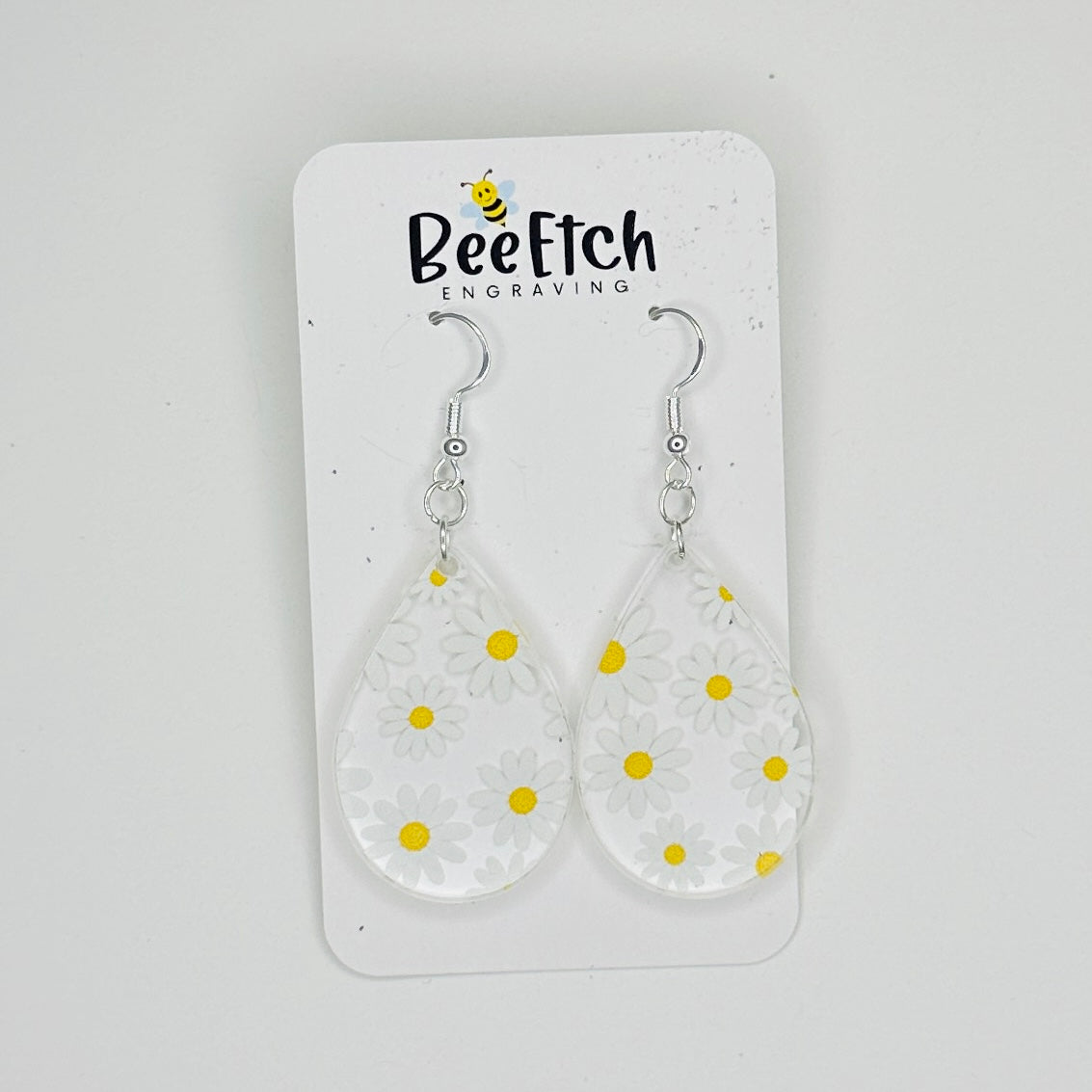 Field of Daisies Katie Teardrop Dangle Earrings