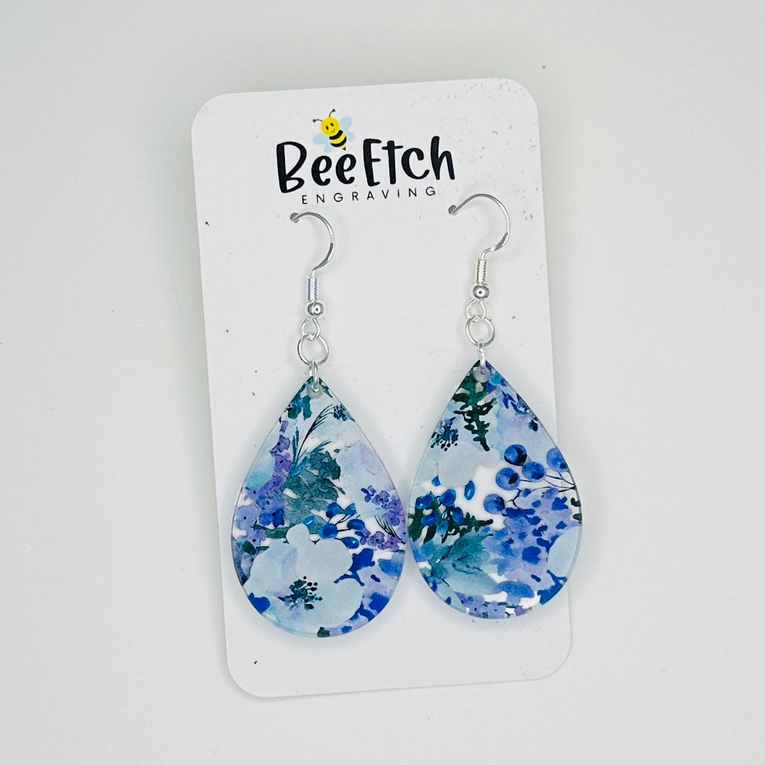 Blueberry Blossom Katie Teardrop Dangle Earrings