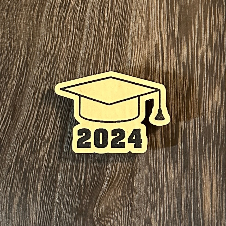 Senior 2024 Graduation Magnets - Cap, Gown, Diploma, Class of '24