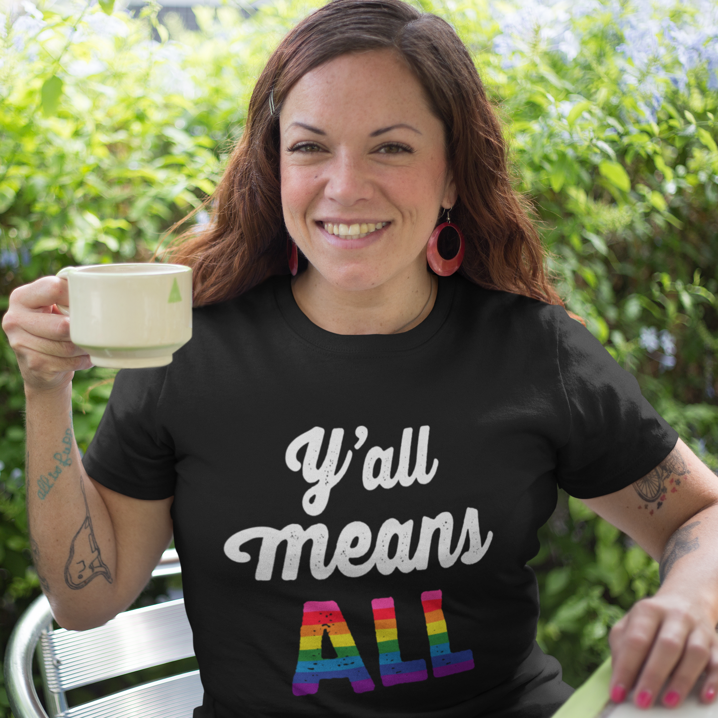 Y'all Means All Tee, LGBTQ Pride Ally, Unisex Short Sleeve Crew Neck T-Shirt